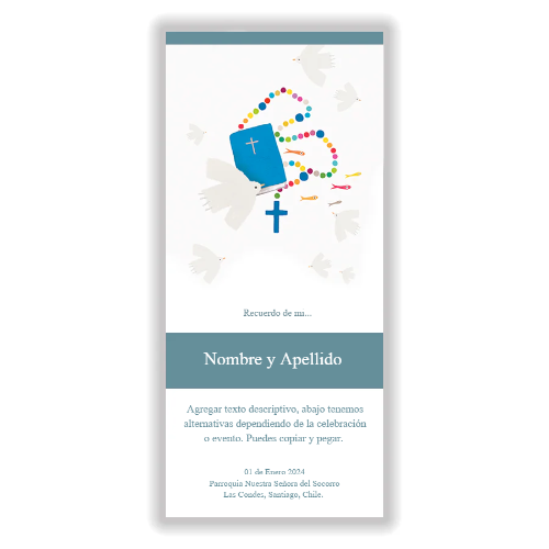 Biblia y paloma de la paz (8 unidades)